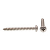 Prime-Line Sheet Metal Screw, Self-Tap Pan Head Phil Dr #8 X 1-1/2in 18-8 Stainless Steel 25PK 9019928